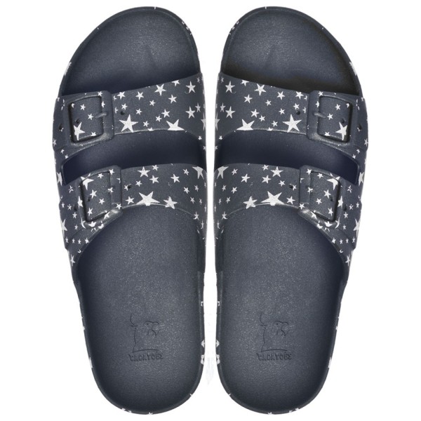 sandale astromelia étoiles argentées cacatoès vue de face